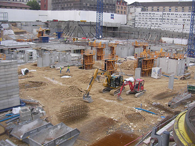 Construction d'un immeuble de bureaux et parkings à Chevilly-Larue (94) - BET STRUCTURE