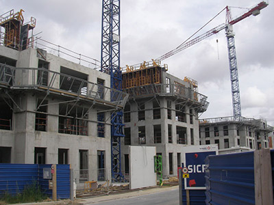 Construction d'un immeuble de bureaux et parkings à Chevilly-Larue (94) - BET STRUCTURE